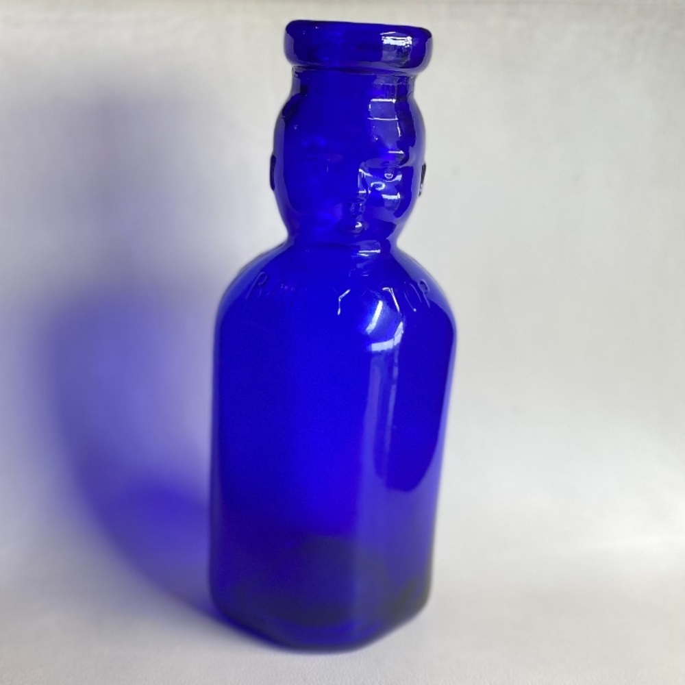 VTG 70’s Brookfield Baby Top Cobalt Blue Milk Bottle